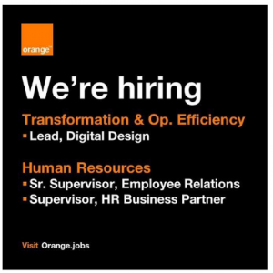 وظائف شركة اورانج 2020 