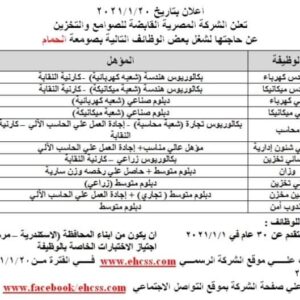 وظائف الشركة القابضة للصوامع والتخزين
