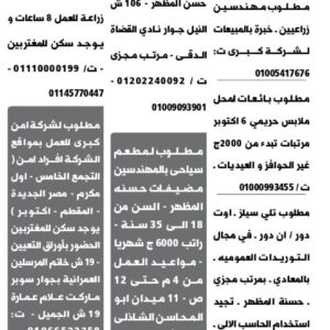 اعلان وظائف جريدة الوسيط الأسبوعية