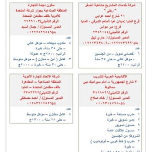 اعلان وظائف وزارة القوي العاملة