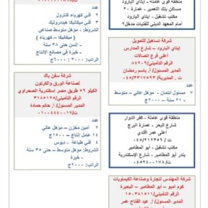 اعلان وظائف وزارة القوي العاملة