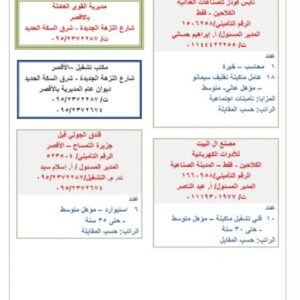 اعلان وظائف وزارة القوي العاملة