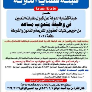 مسابقة تعيينات هيئة قضايا الدولة