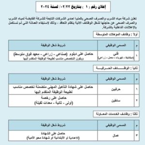 الشركة القابضة لمياه الشرب 