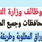 وظائف وزارة التموين لمختلف المؤهلات والمحافظات