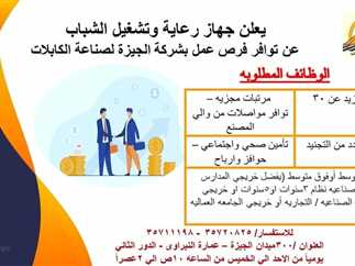 وظائف شركة الجيزة لصناعة الكابلات لمختلف المؤهلات 