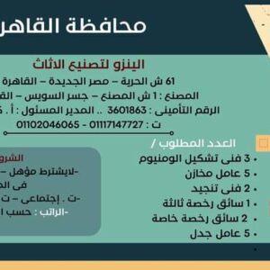 وظائف وزارة العمل لجميع المؤهلات وبدون مؤهل والمحافظات برواتب تصل إلي 15 الف جنية