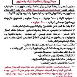 وظائف جهاز رعاية الشباب بشركة هيلثي للمؤهلات العليا والدبلومات براتب 9000 الف جنية 