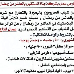 فرص عمل بشركة بناة المستقبل لمختلف المؤهلات 