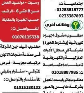 وظائف جريدة الوسيط للمؤهلات العليا والدبلومات