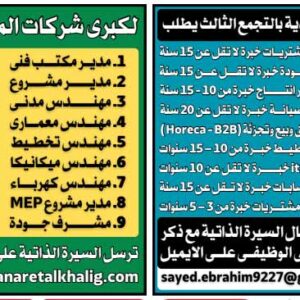 وظائف جريدة الوسيط ( أمن وعمال ومحاسبين