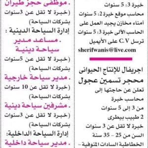 وظائف جريدة الأهرام للمؤهلات العليا والدبلومات ومن غير مؤهل ولجميع المحافظات واعلانات الوظائف الحكومية والشركات الخاصة بمرتبات تصل الي 20 الف جنية 