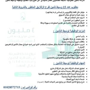 شغل حكومي وظائف مصر تأمينات الحياة للمؤهلات العليا والدبلومات التفاصيل ورابط التقديم 