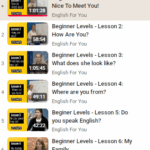 كورس ENGLISH FOR YOU