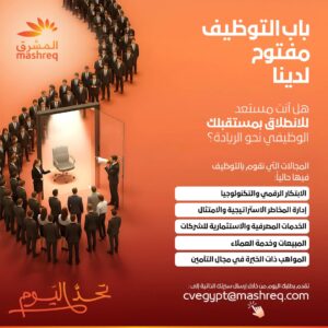 خدمة عملاء وتلير وصراف ومسؤلين ائتمان ومحاسبين وشئون قانونيه وظائف بنك المشرق رابط التقديم 2025 