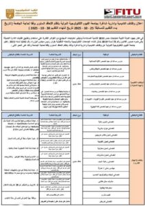 وظائف الجامعات وظائف الجامعة التكنولوجية الدولية أكاديمية ووظائف إداريه للمؤهلات العليا والدبلومات 2025 