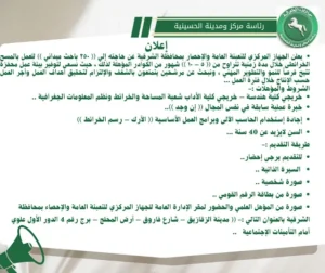 وظائف الجهاز المركزي للتعبئة العامة والإحصاء 2026 باحث ميداني