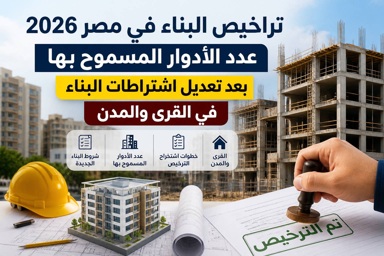 تراخيص البناء وعدد الأدوار المسموح بها بعد تعديل الاشتراطات الجديدة 2026
