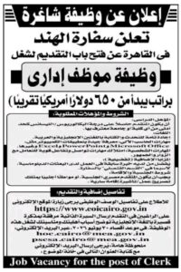 وظائف حكومية وظائف وزارة الخارجية سفارة الهند بالقاهرة 2026 لمختلف المؤهلات