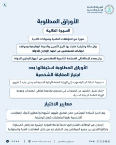 وظائف حكومية وظائف وزارة الصحة 2026 للمؤهلات العليا والدبلومات الهيئة العامة للرعاية الصحية 
