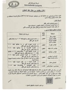 وظائف شركة بترونفرتيتي 2026.. فرص عمل لمختلف المؤهلات والتخصصات