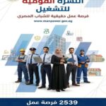 وظائف وزارة العمل 2026.. 2539 فرصة عمل في 33 شركة بالقطاع الخاص في 11 محافظة